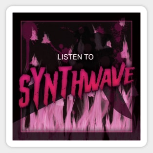 Listen to Synthwave - Neon Slasher Sticker